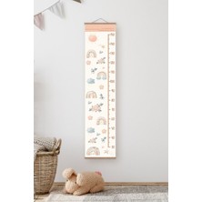 Duende Sticker - Dekoratif Hayal Evreni Çocuk Odası Askılı Ahşap Çıtalı Kanvas Boyölçer