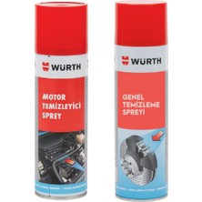 Würth Motor Temizleyici 500 ml + Fren Balata Spreyi 500 ml