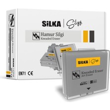 Silka Gri Hamur Silgi 12 Adet Kırtasiye Ürünü Ölçülerle Uyumlu Kullanım İçin