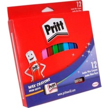 Pritt Jumbo Üç Green Silinebilir Mum Boya 12 Renk Pritt Mum