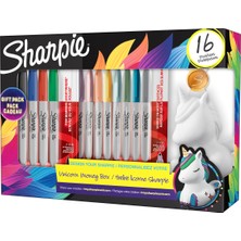 Sharpie Unicorn Kumbara Hediyeli 16'lı Set, Tek Boynuz