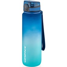 Uzspace Büyük Boy 1000ML Motivasyon Matarası Çift Renk Softtouch Ff Collection Tritan Su Matarası