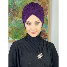 Butik Ambar Sultan Model Mor Büzgülü Dış Bone