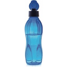 Tupperware Eko Şişe Suluk 750 ml Şeffaf Ergonomik Tasarım Sızdırmaz Kapaklı Mavi