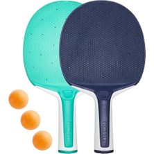 Pongori By Decathlon Decathlon Masa Tenisi Seti Ppr 130 - 2 Raket + 3 Top Mavi Europestore