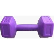 Body GYM Body-Gym 2 kg x 2 Adet Dambıl Vinyl Kaplı Dumbell Ağırlık - Mor