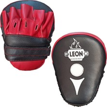 By Leon 1982 Leon Ultimate Hakiki Deri Boks ve Kick Boks El Lapası Ellik Kırmızı