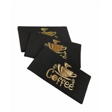 Kidspartim Gold Yaldızlı Siyah Coffee Peçete 6X12 cm