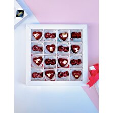 Bade Çikolata Kırmızı Kalp & Love Serisi 16'lı