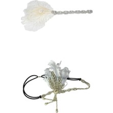 Malory Vintage Style Tüy Saç Bandı 1920'LER Rhinestone Başlık Saç Aksesuarları (Yurt Dışından)