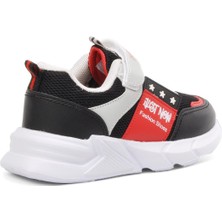 Pepino 5003 Siyah-Kırmızı-Buz Cırt Cırtlı Çocuk Spor Ayakkabı