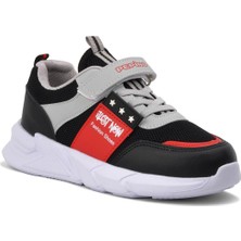 Pepino 5003 Siyah-Kırmızı-Buz Cırt Cırtlı Çocuk Spor Ayakkabı