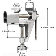 Depolife Mini 40 mm Masa Tezgah Mengenesi Alüminyum Alaşımlı Tezgah Kelepçesi