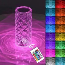 Artıcam Kristal Masa Lambası Rgb LED Dokunmatık USB Şarjlı