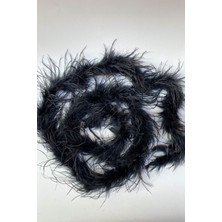 Hayalperest Boncuk Siyah Malibu Deve Kuşu Tüyü