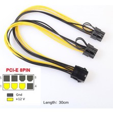 Yesper Amagogo Splitter 30CM Grafik Kartı 18AWG Konnektörü Pcıe Kablosu 6 Parça (Yurt Dışından)