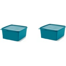 Tupperware Tupperwar Renkli Dikdörtgen 2.5 Lt Saklama Kabı 2 Li Paket