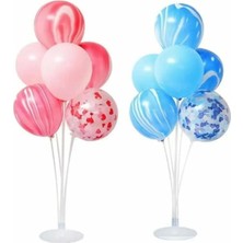 Dekozoni 2 Adet 7li Balon Standı & Balon Süsleme Standı & Yerli Üretim & Doğum Günü Parti Süsleme