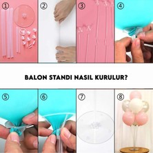 Dekozoni 2 Adet 7li Balon Standı & Balon Süsleme Standı & Yerli Üretim & Doğum Günü Parti Süsleme