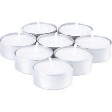 Ksmart Tea Light Beyaz Yuvarlak Mum 32'li