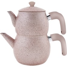 Karaca Biogranit Steel Plus Midi Çaydanlık Takımı Bakalit Kulp Rose