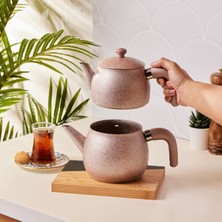 Karaca Biogranit Steel Plus Midi Çaydanlık Takımı Bakalit Kulp Rose