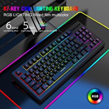 87KEYS Kablolu Oyun Klavye Göstergesi Office Defteri Masaüstü Pc Için Işık (Yurt Dışından)