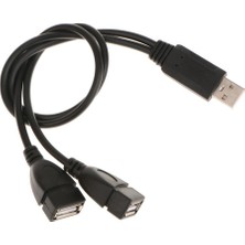 USB 2.0 A 2 Çift USB Fe Y Splitter Hub Adaptör Kablosu (Yurt Dışından)