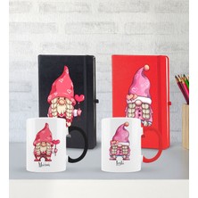 Bk Gift Kişiye Özel Sevgili Temalı 2’li Defter Kupa Hediye Seti, Sevgiliye Hediye, Sevgililer Günü Hediyesi