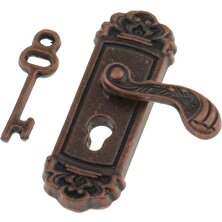 1/12 Dollhouse Minyatür Vintage Kapı Kilidi Anahtarı - Sağ Kulp (Yurt Dışından)