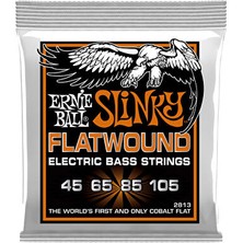 Ernie Ball P02813 Hybrid Slinky Flatwound Bas Gitar Teli (45-105)