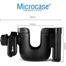 Microcase Bisiklet Bebek Arabası Için Şişe Biberon Bardak ve Telefon Tutucu - AL2816