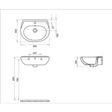 Turavit Polo 40X50 Oval Lavabo