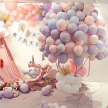 Tulinity 100 Adet Makaron Balon Balon - Karışık Soft Renk Pastel Balon