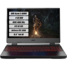 Acer Nitro 5 AN515-46 AMD Ryzen 5 6600H 8GB 512GB SSD RTX3050 Freedos 15.6" FHD 144 Hz Taşınabilir Bilgisayar NH.QGXEY.001