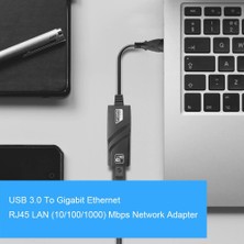 Enfein USB To Ethernet Dönüştürücü (1000MBPS) Kolay Taşınır ve Saklanır Çevirici Adaptör (Siyah)