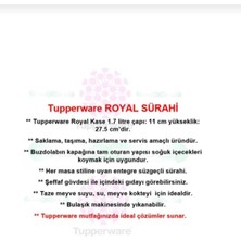 Tupperware Royal Sürahi 1.7 Litre