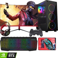 Gameline RTX14 Ryzen 5 5500 16GB Dd4 256GB SSD RTX3060 12GB 23.6" Curved Oyuncu Masaüstü Bilgisayar