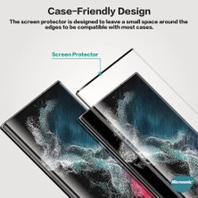 Microsonic Samsung Galaxy S23 Ultra Tam Kaplayan Temperli Cam Ekran Koruyucu Siyah