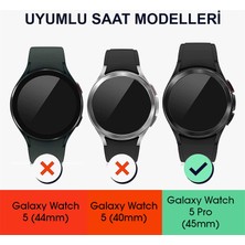 Microsonic Samsung Galaxy Watch 5 Pro 45MM Kılıf Ekranı Tam Kaplayan 360 Full Round Soft Silicone Şeffaf