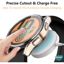 Microsonic Samsung Galaxy Watch 5 Pro 45MM Kılıf Ekranı Tam Kaplayan 360 Full Round Soft Silicone Şeffaf