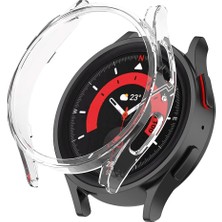 Microsonic Samsung Galaxy Watch 5 Pro 45MM Kılıf 360 Full Round Soft Silicone Şeffaf