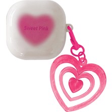 Microsonic Samsung Galaxy Buds 2 Kılıf Süslü Renkli Kalp Desenli Pembe