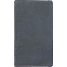 Balat Halı Raschel Carpet Kesme Yolluk Kaymaz Taban Yumuşak Peluş Halı Koyu Gri