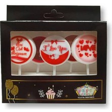 Pandoli Seni Seviyorum 5 Adet Kürdanlı Mum 6 cm