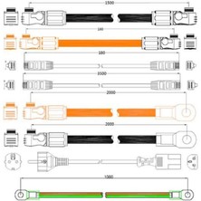 Pylontech SC1000-100S Akü Denetleme Bms, Taban Kablolar, H48050 Için