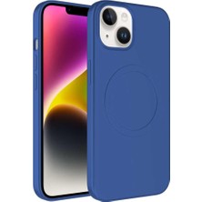 Musal Apple iPhone 14 Kılıf Magsafe Wireless Şarj Özellikli Pastel Renk Silikon Mat Kapak