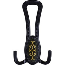 Nzb Portmanto Vestiyer Duvar Askısı Dolap Elbise Askılığı Mat Siyah Gold Desenli