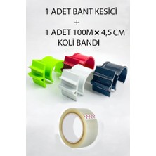 Çanak Sepeti Plastik Koli Bant Kesme Aparatı Makinası & Koli Bandı 100 m ×4.5 cm & Bant Kesici Bant Kesme Aleti