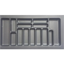 Starax Çekmece Içi Plastik Kaşıklık Gri Renk 94X49 cm (14 GÖZLÜ)S-2293-G